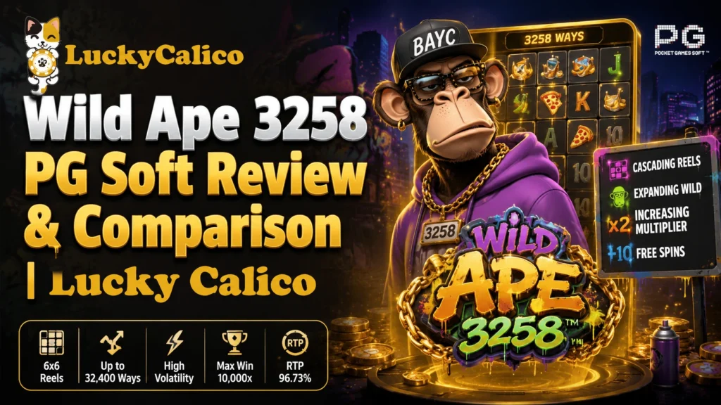 Wild Ape 3258 PG Soft Review & Comparison | Lucky Calico